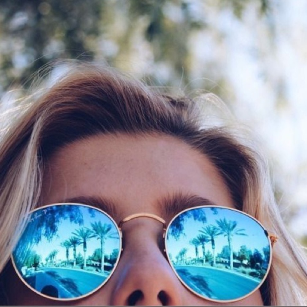 Ray-Ban Polarized Round Blue Glasses